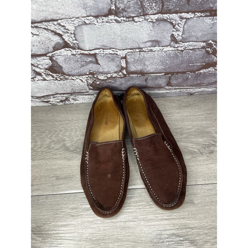 Giorgio Armani Brown Suede Loafers Leather Sole Driving Shoes Women’s 36EU/6M US - Picture 6 of 16